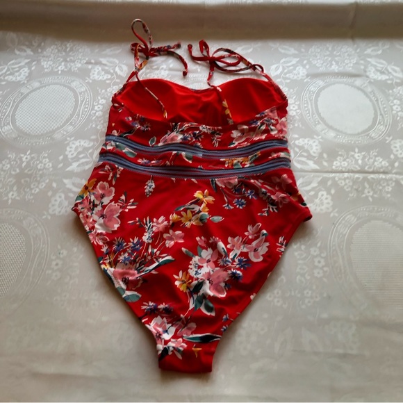 Jessica Simpson Women’s Size M One Piece Swimsuit/Baiting Suit Spaghetti Straps - Picture 11 of 16